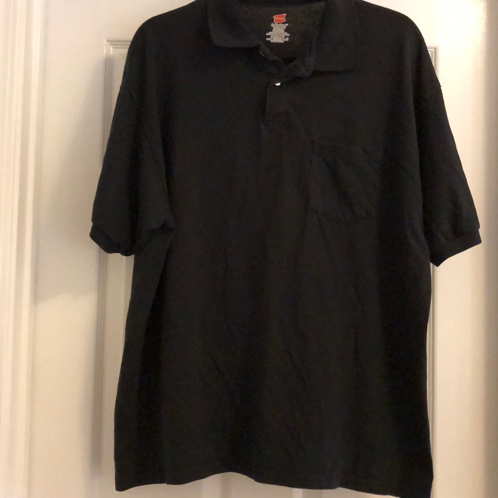 Black Hanes polo XL